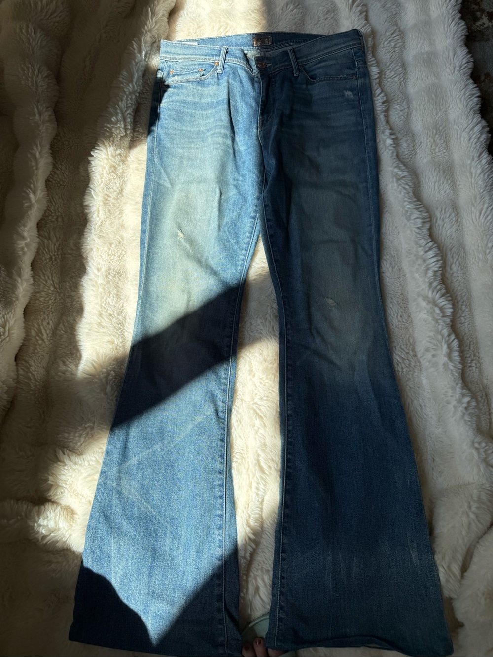 MOTHER The Cruiser Flare Jeans - Lost & Found Blue